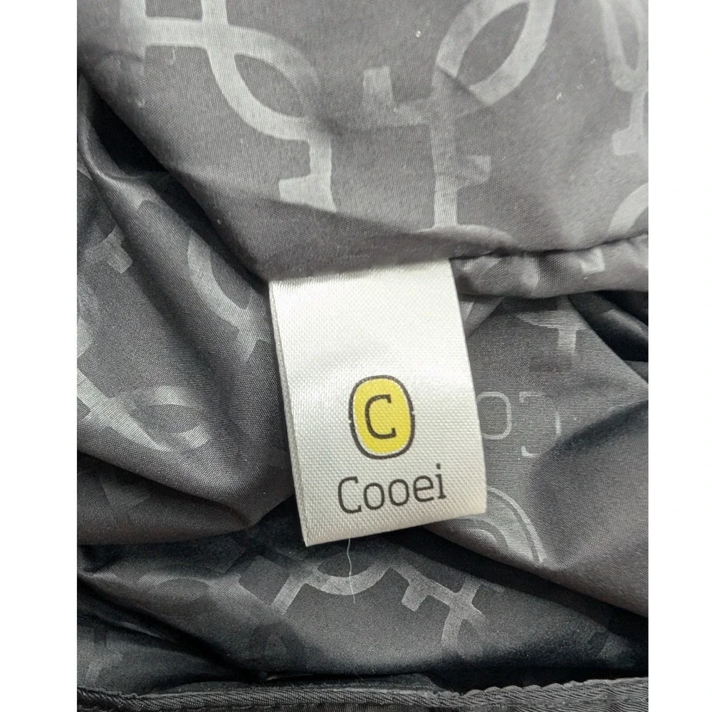 COOEI Black Packable Messenger Bag (Folds‎ to Clutch)